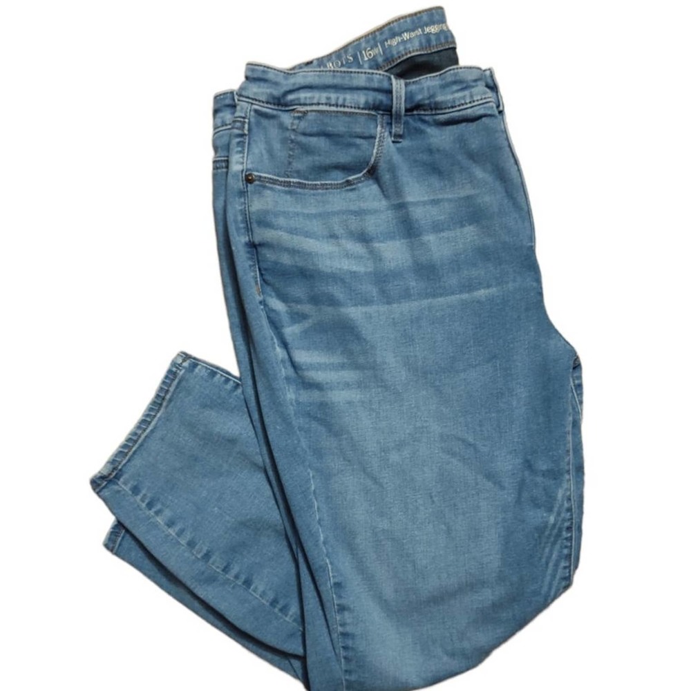 Talbots Womens Flawless high-waist jegging crop medium wash high rise 16P